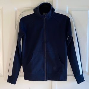 NWOT Aritzia The Constant Baker Zip Up Navy and White Track Jacket